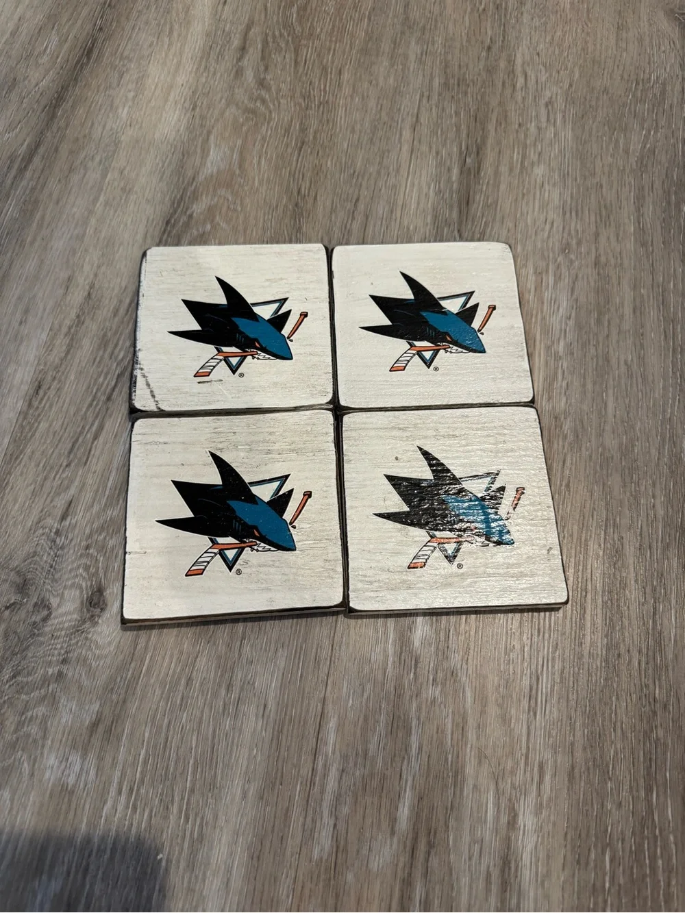 San Jose Sharks coasters - set of 4